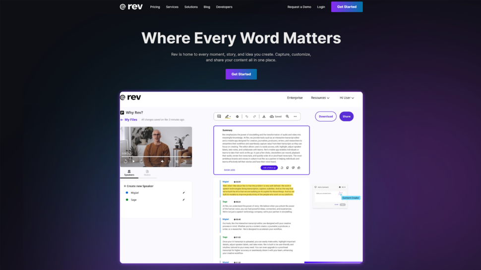 Rev Homepage