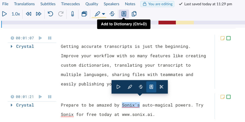 Quick export in any format